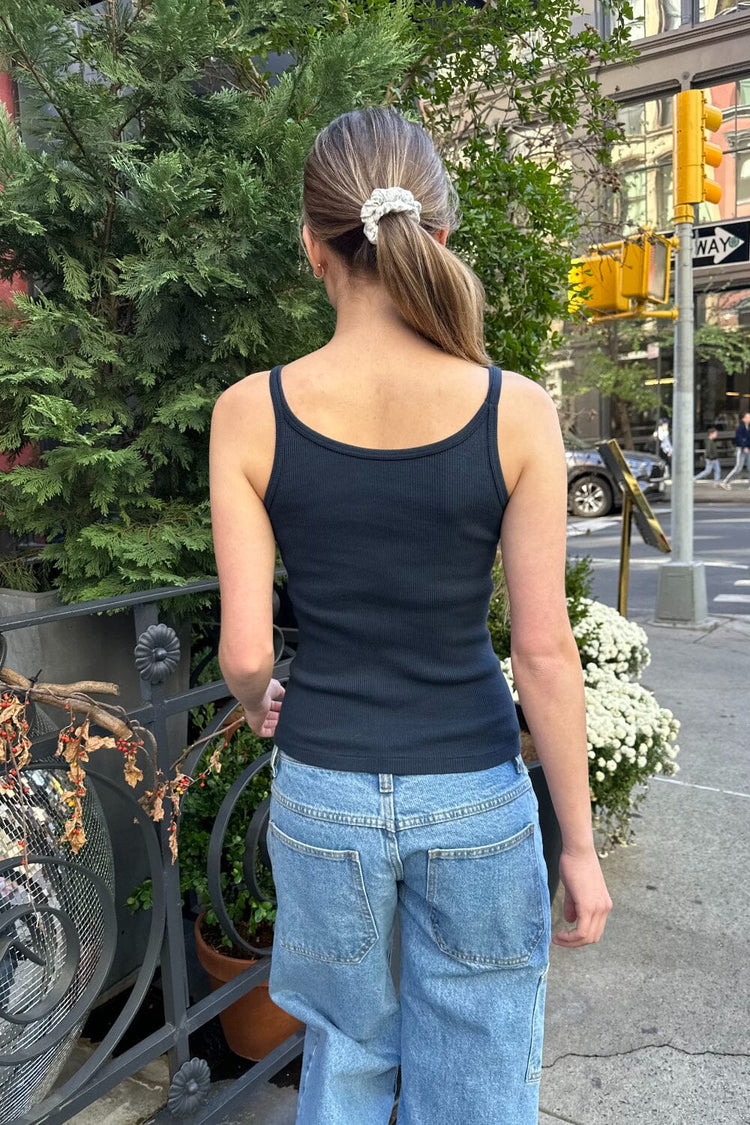Beyonca Long Tank | Navy Blue