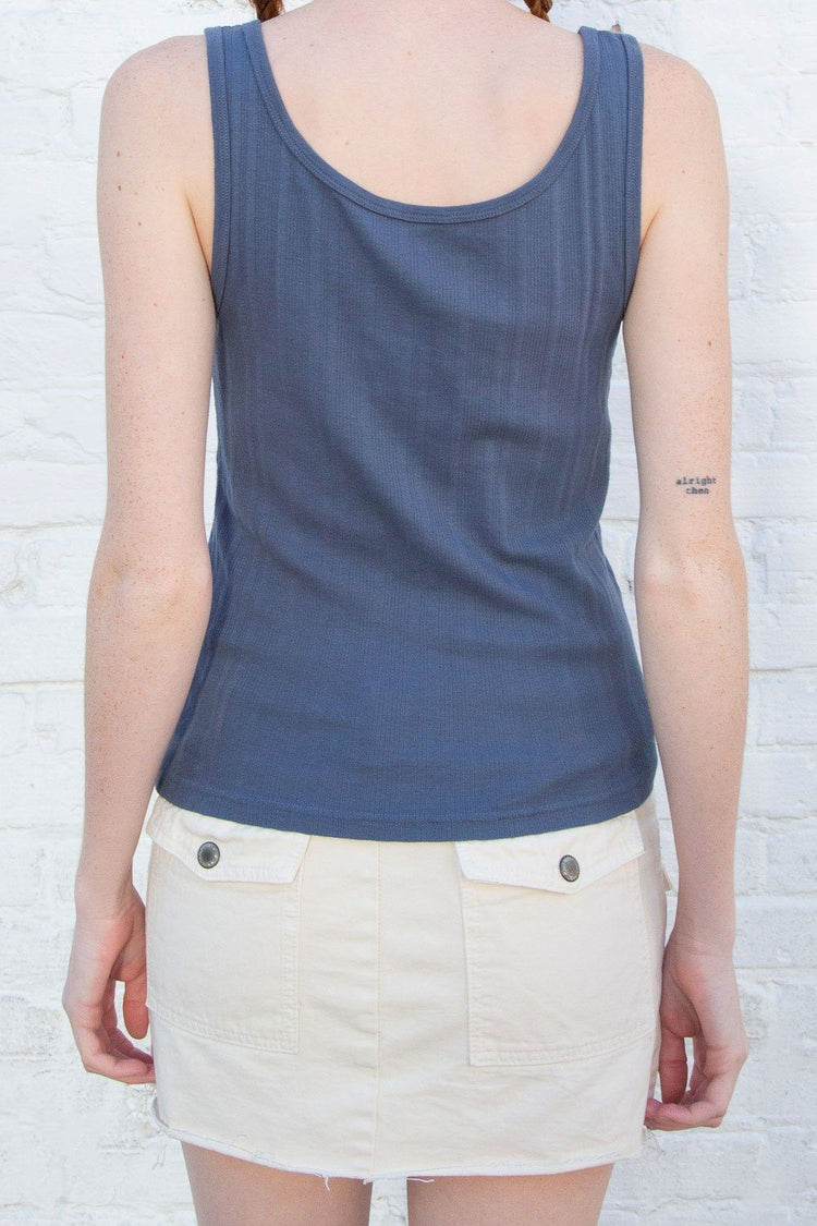Pauline Tank Top | Faded Navy Blue