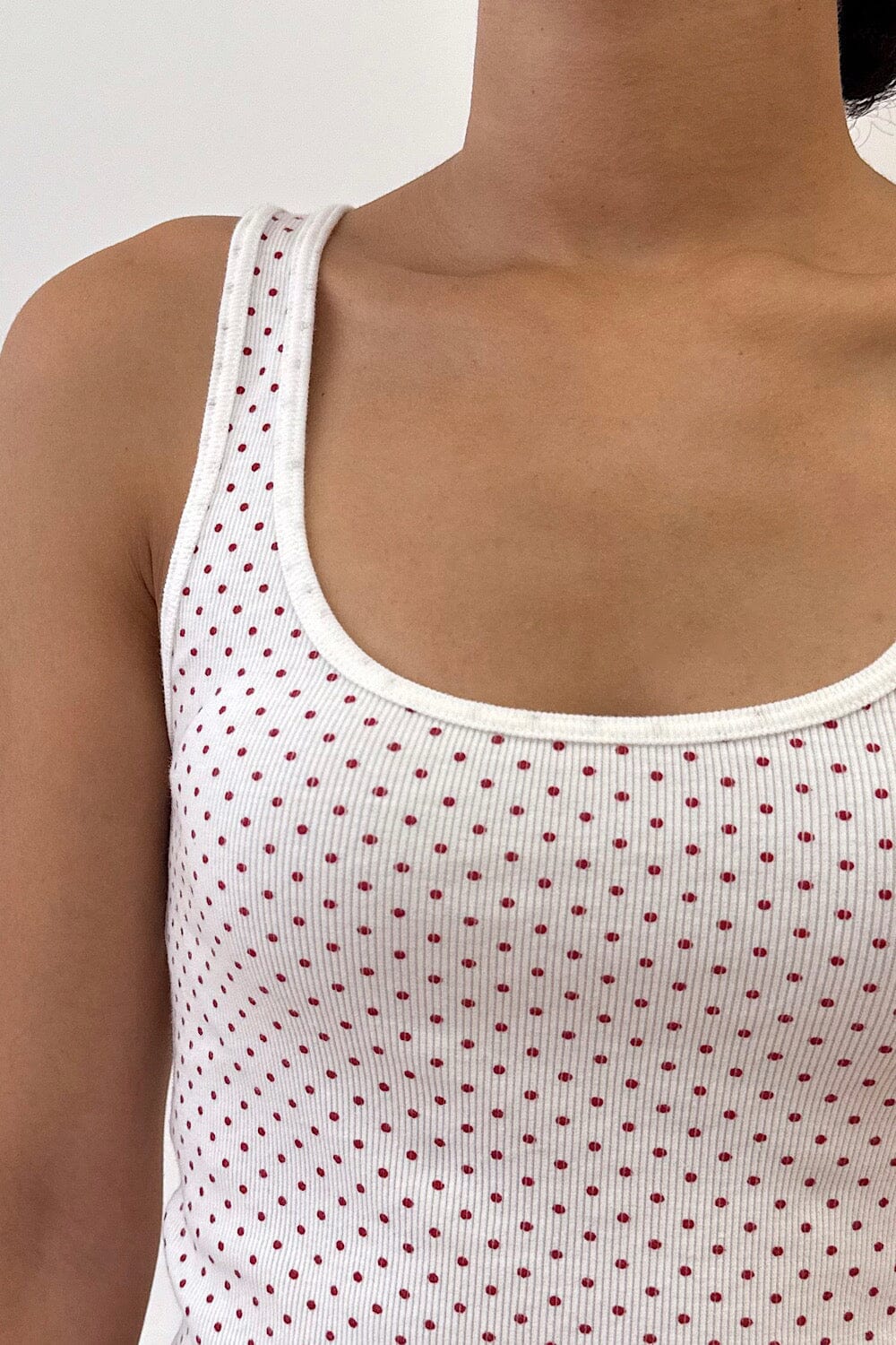White and Red Polka Dots / XS/S