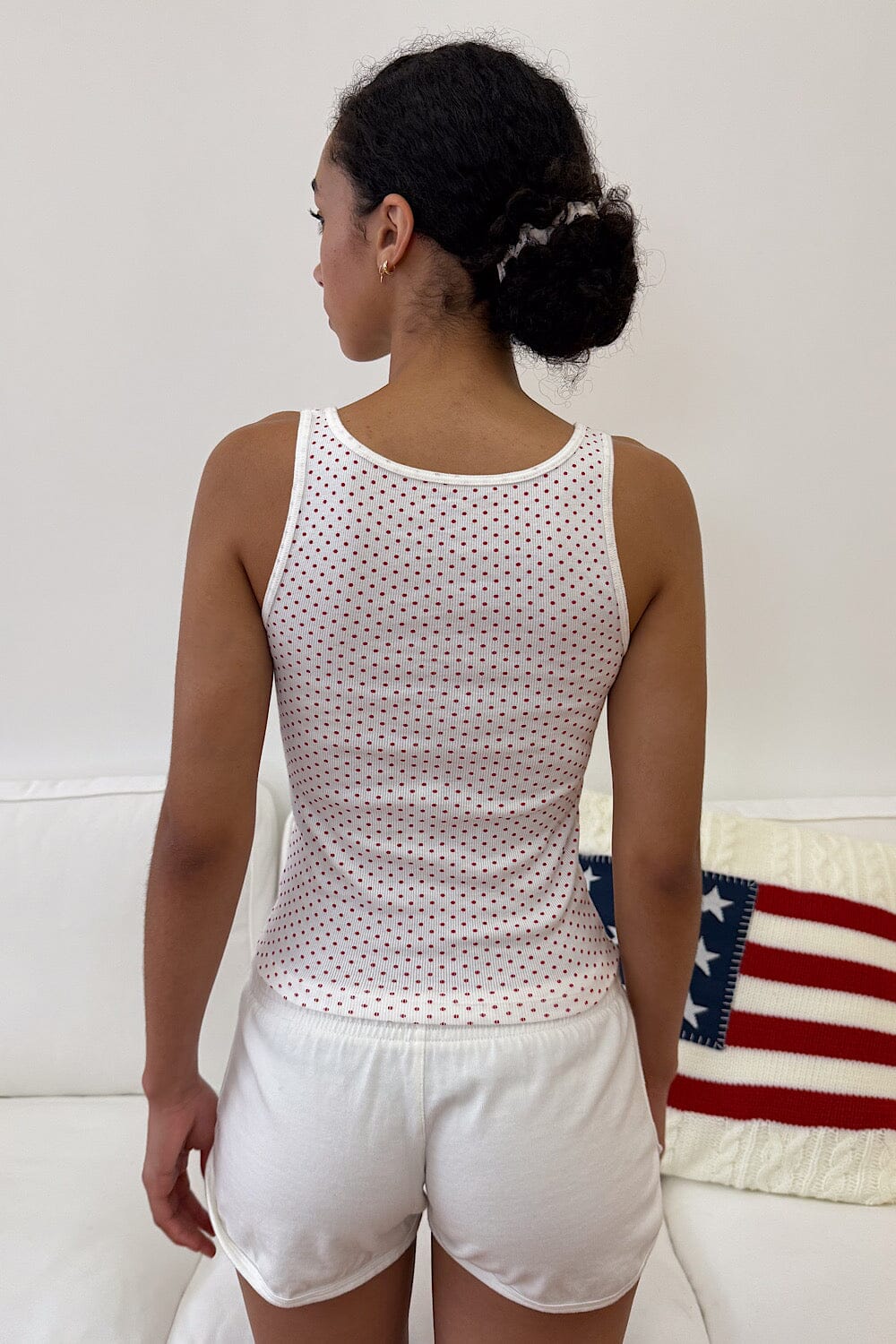 White and Red Polka Dots / XS/S