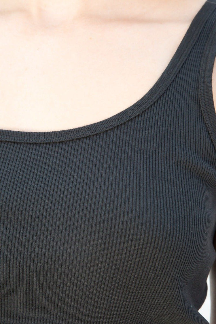 Sheena Long Tank | Black / Regular Fit