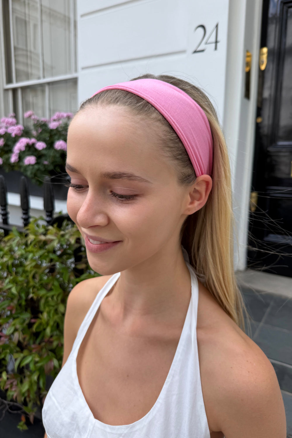 Bandeau de base en coton | Fuchsia