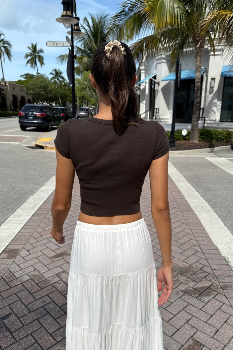 Ashlyn Crop Top | Dark Brown / XS/S