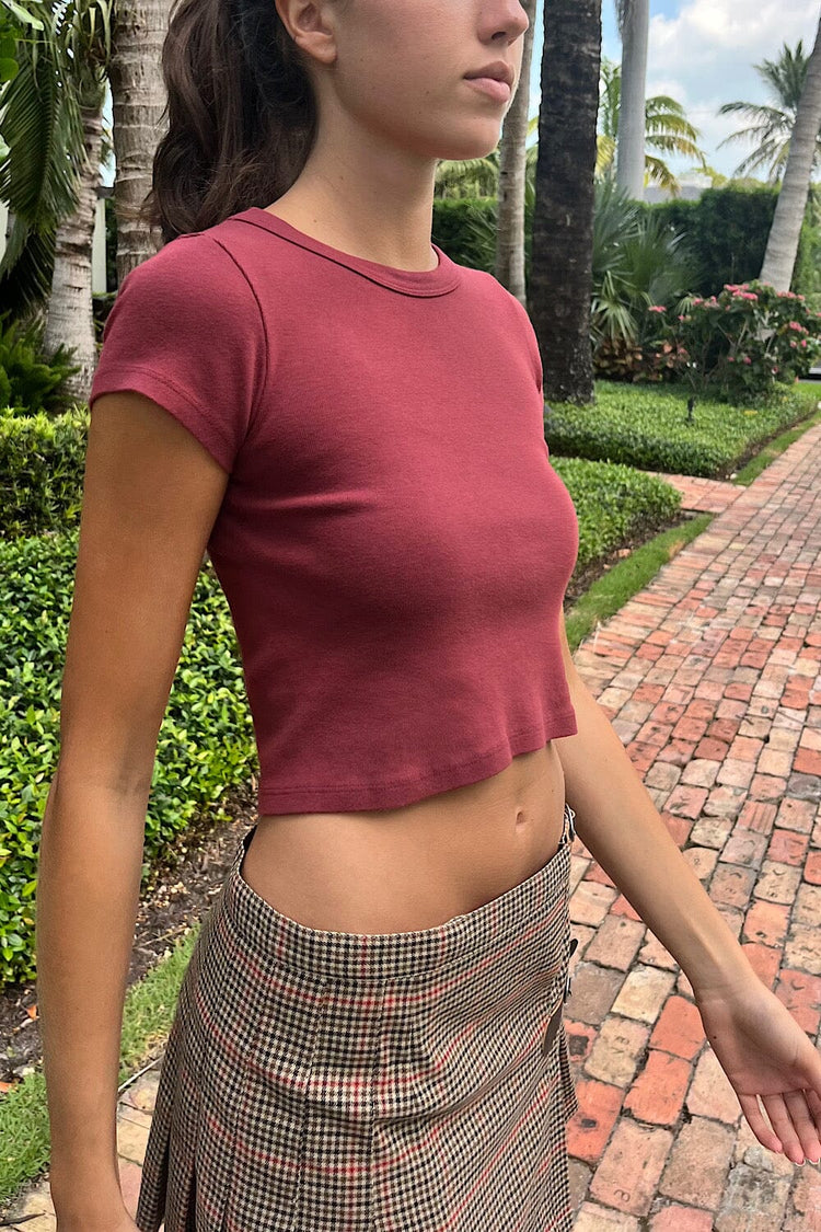 Ashlyn Crop Top | Burgundy / XS/S