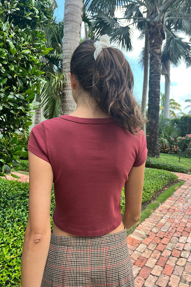 Ashlyn Crop Top | Burgundy / XS/S