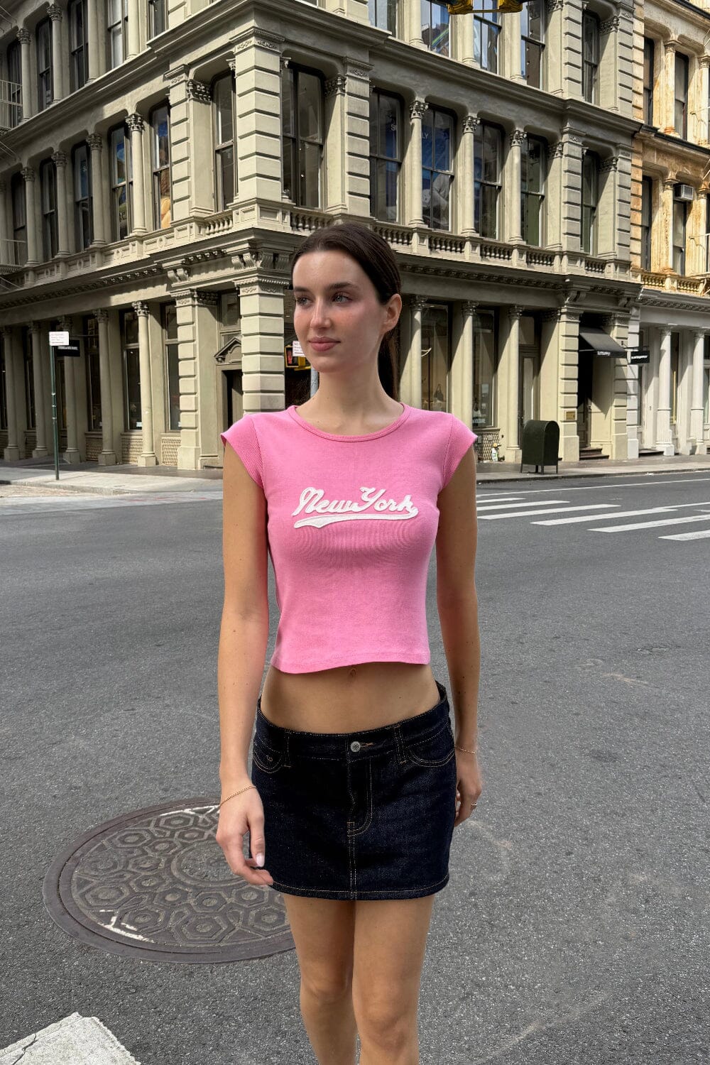 Hailie New York Top | Bubblegum Pink / XS/S