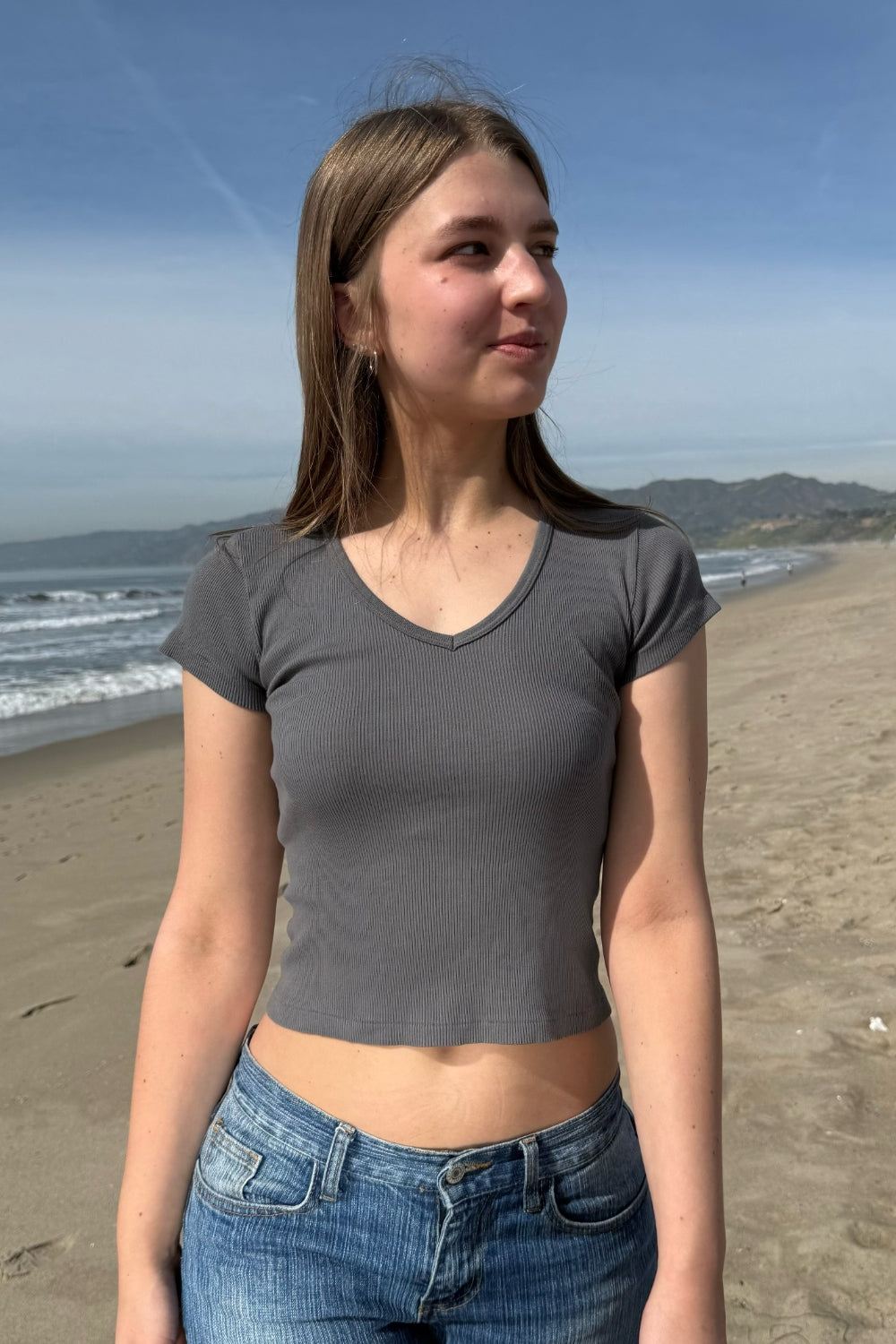 Ashlyn Top | Dark Grey / XS/S