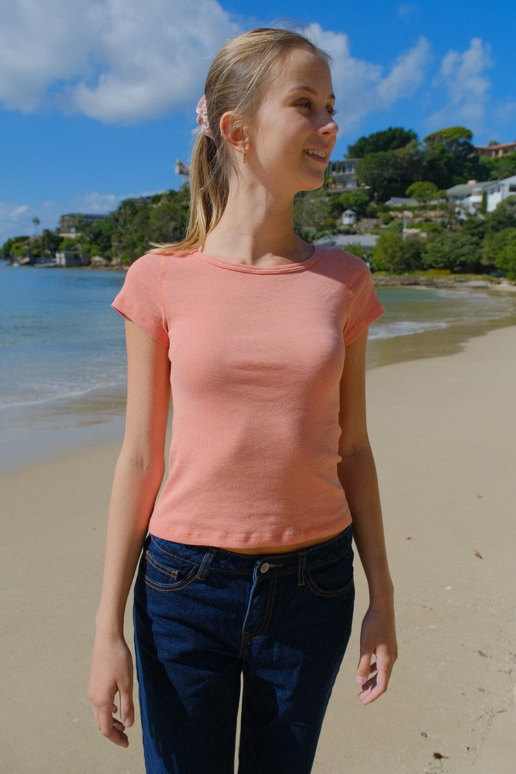 Hailie Top | Rosa Coral / XS/S