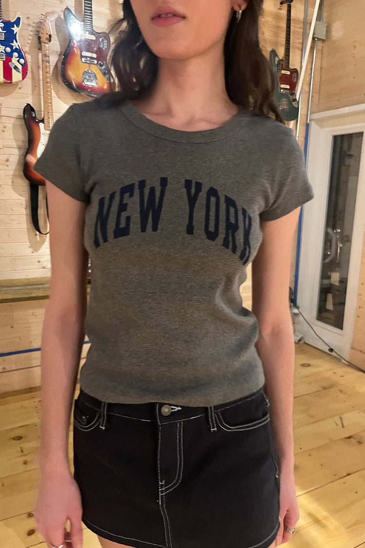 Hailie New York Top | Dark Heather Grey / S