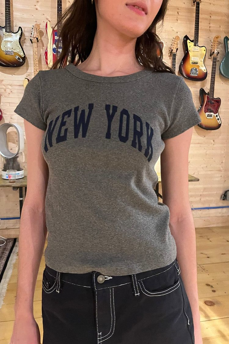 Hailie New York Top | Dark Heather Grey / S