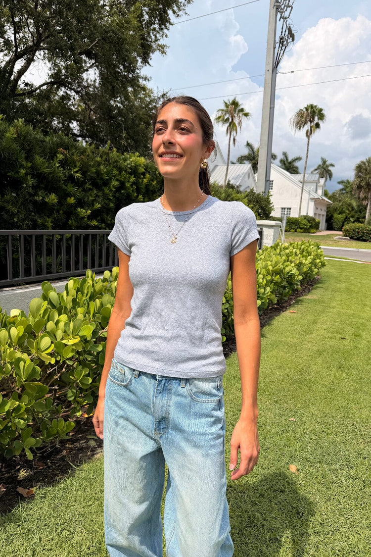 Hailie Top | Heather Grey / XS/S
