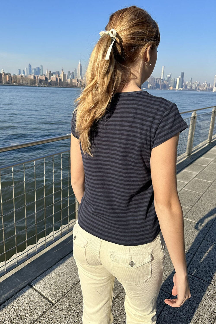 Hailie Stripes Top | Navy Stripes / Regular Fit