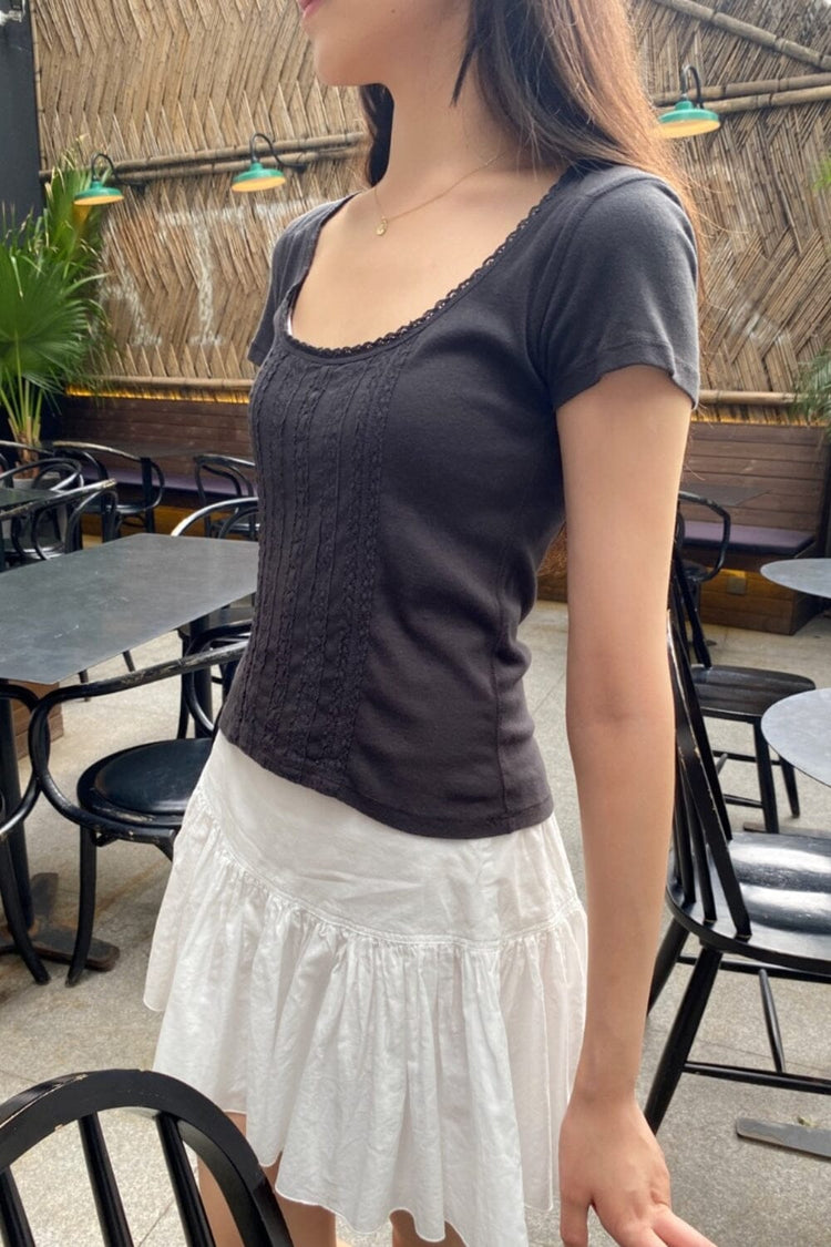 Giselle Lace Top | Black / XS/S