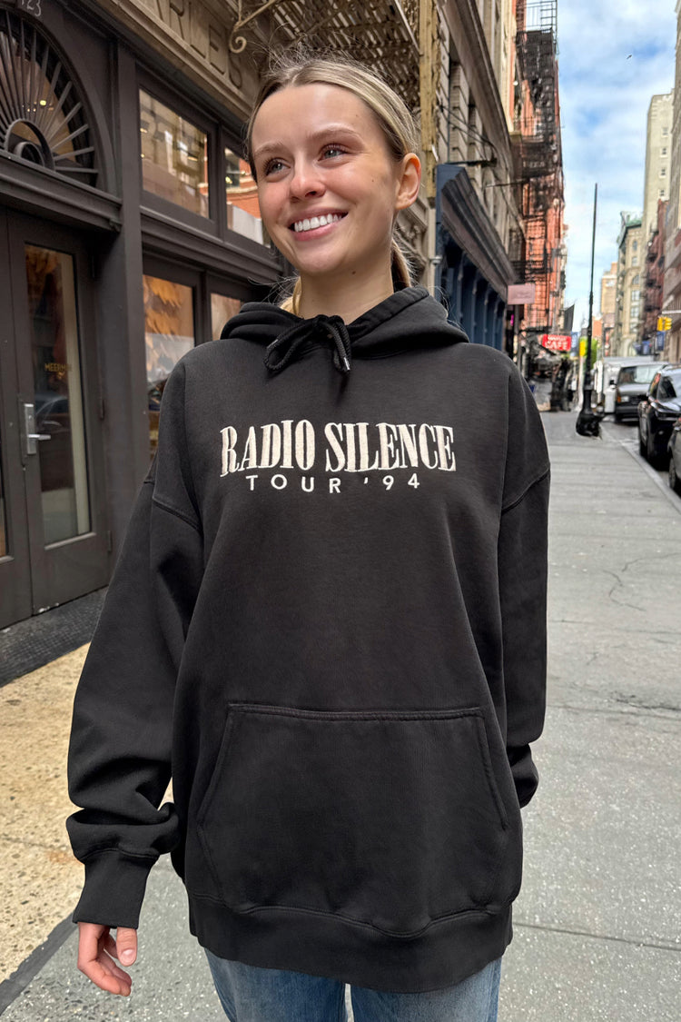 Christy Radio Silence Hoodie | Black / Oversized Fit