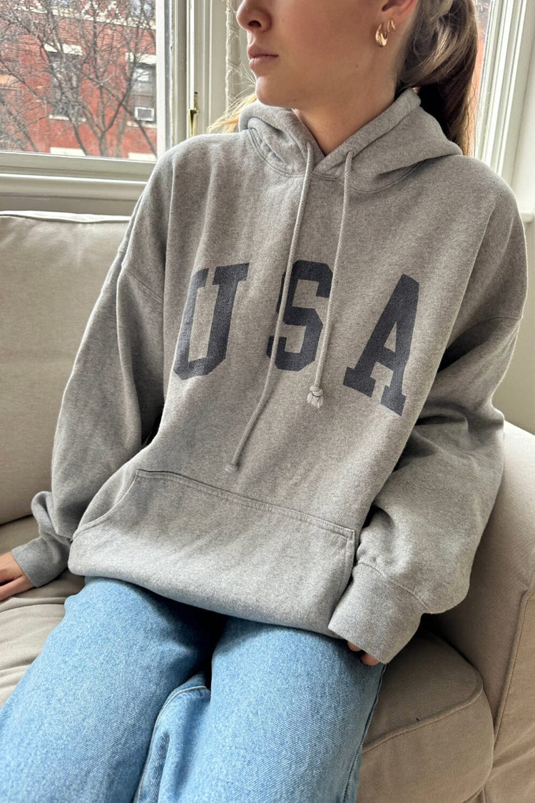 Christy USA Hoodie | Oversized Fit / Heather Grey