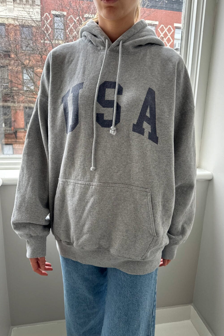 Christy USA Hoodie | Oversized Fit / Heather Grey