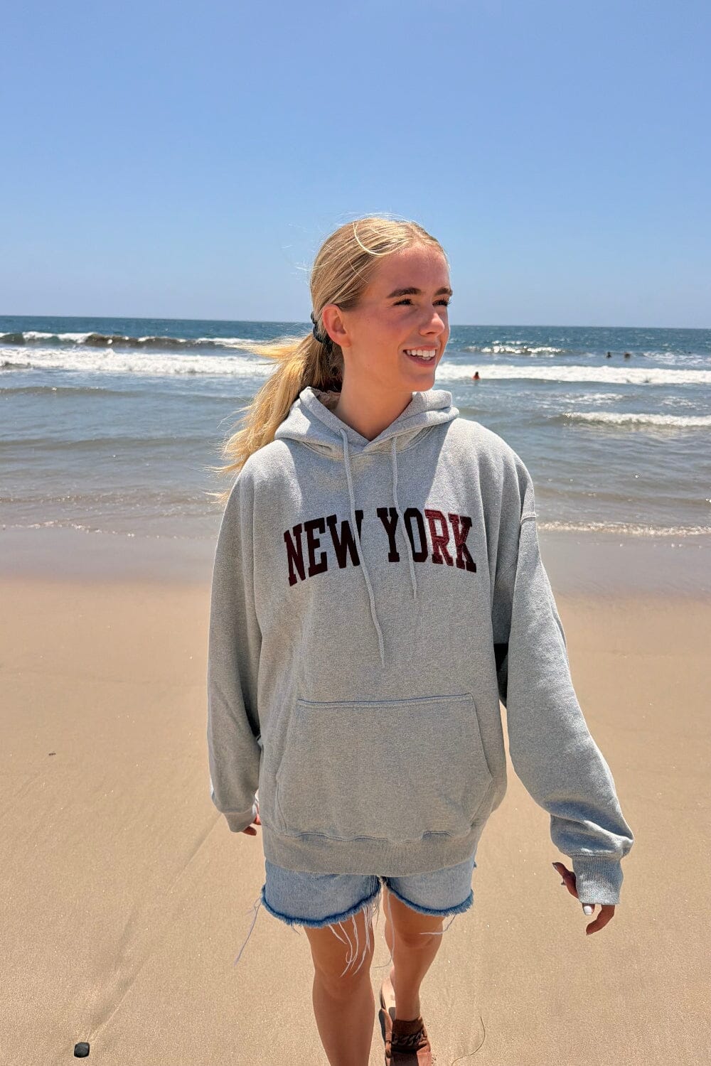 Christy New York Hoodie | Heather Grey / Oversized Fit