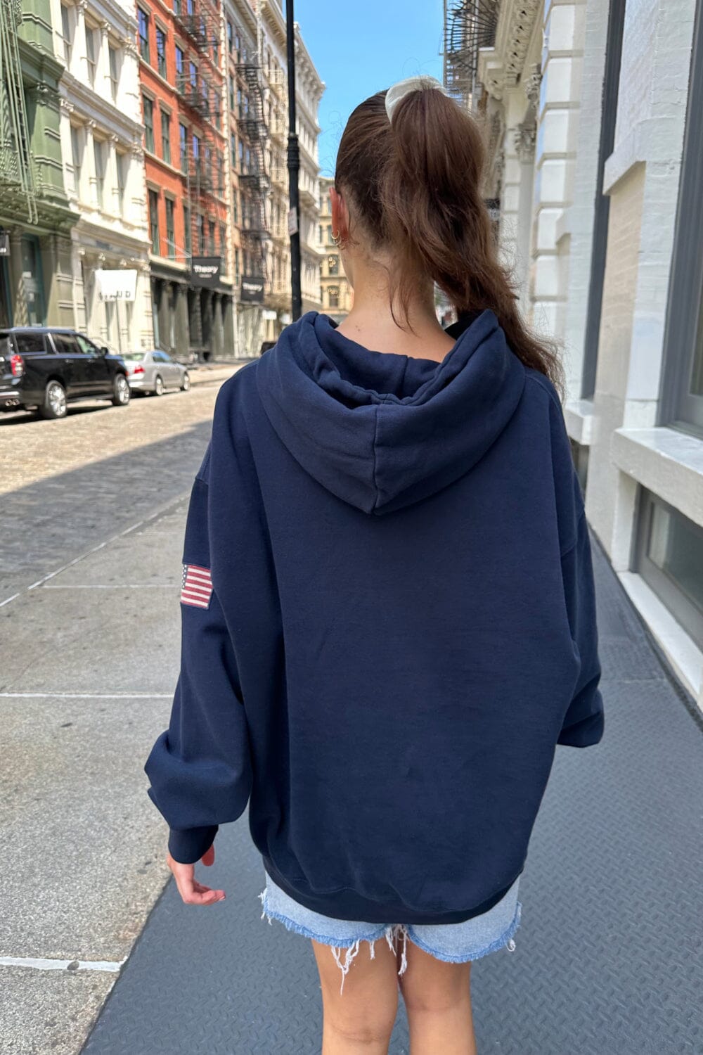 Brandy melville hoodie blue sale