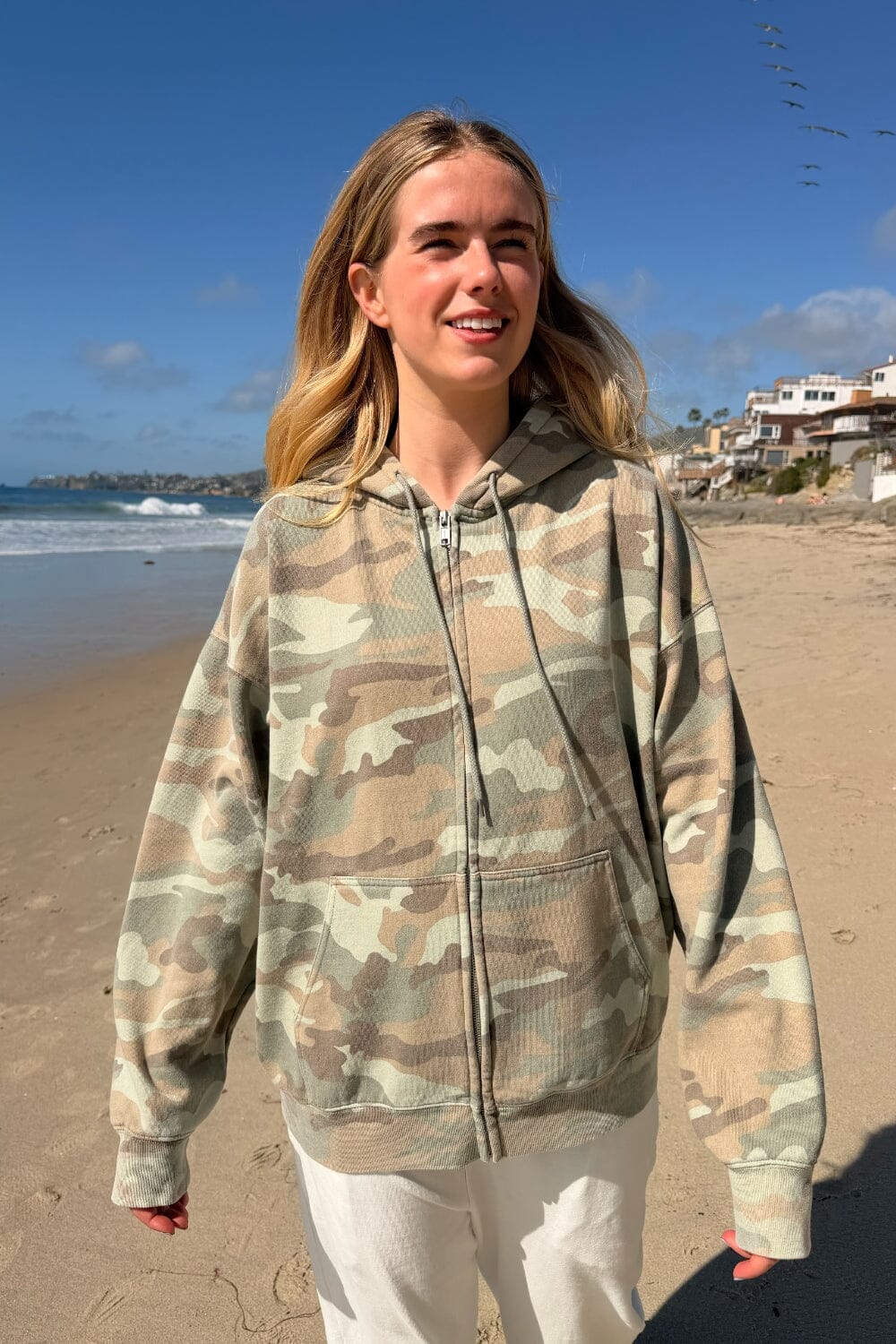 Christy Light Camouflage Hoodie | Light Camouflage / Oversized Fit