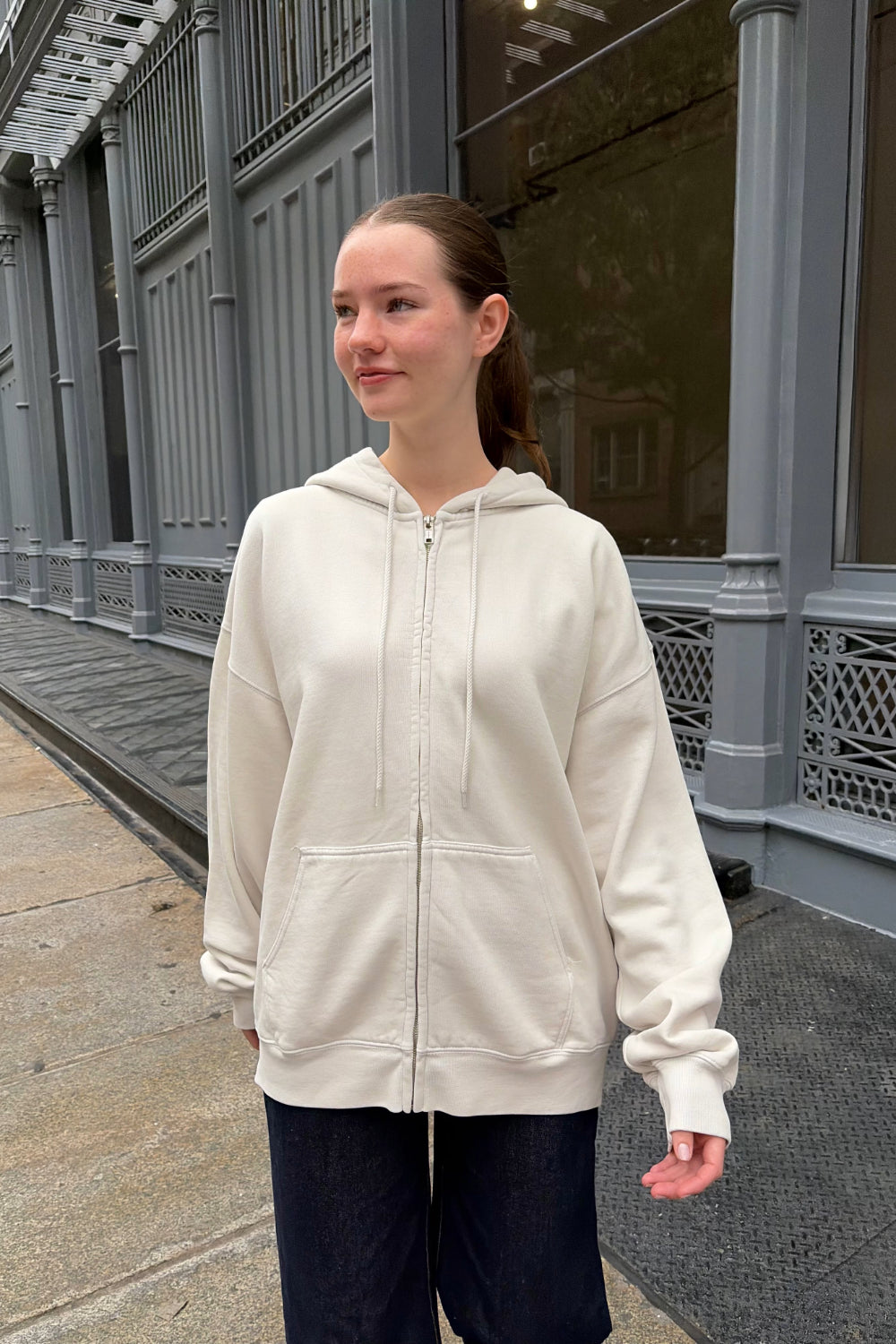 Christy Hoodie | Cement / Oversized Fit