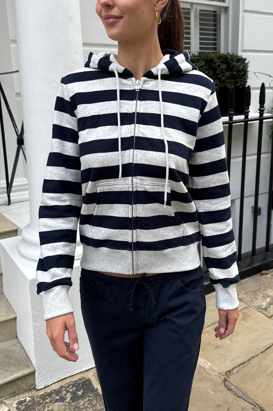 Grey And Navy Stripe / Regular Fit