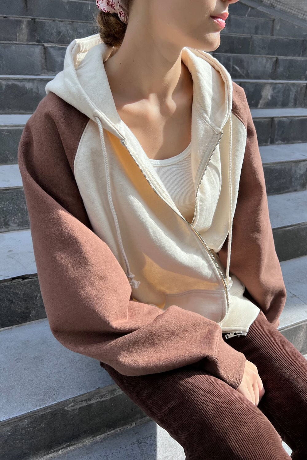 Reversed Brown and Ivory / Oversized Fit