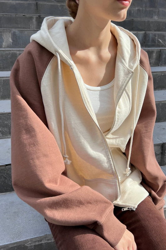 Brown and Ivory / Oversized Fit