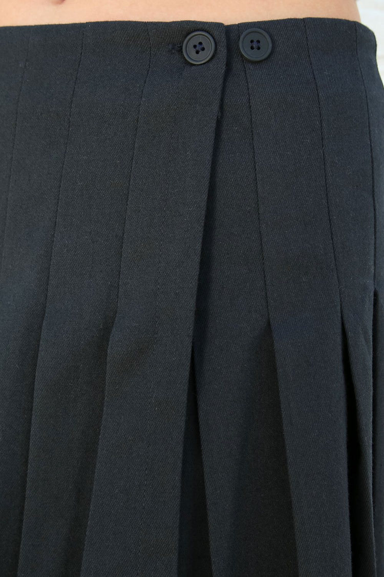 Ellie Button Skirt | Navy Blue / XS/S