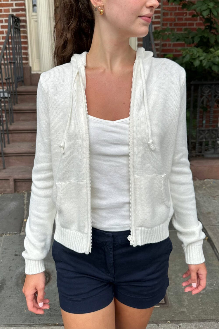 Alana Zip-Up Sweater | Ivory