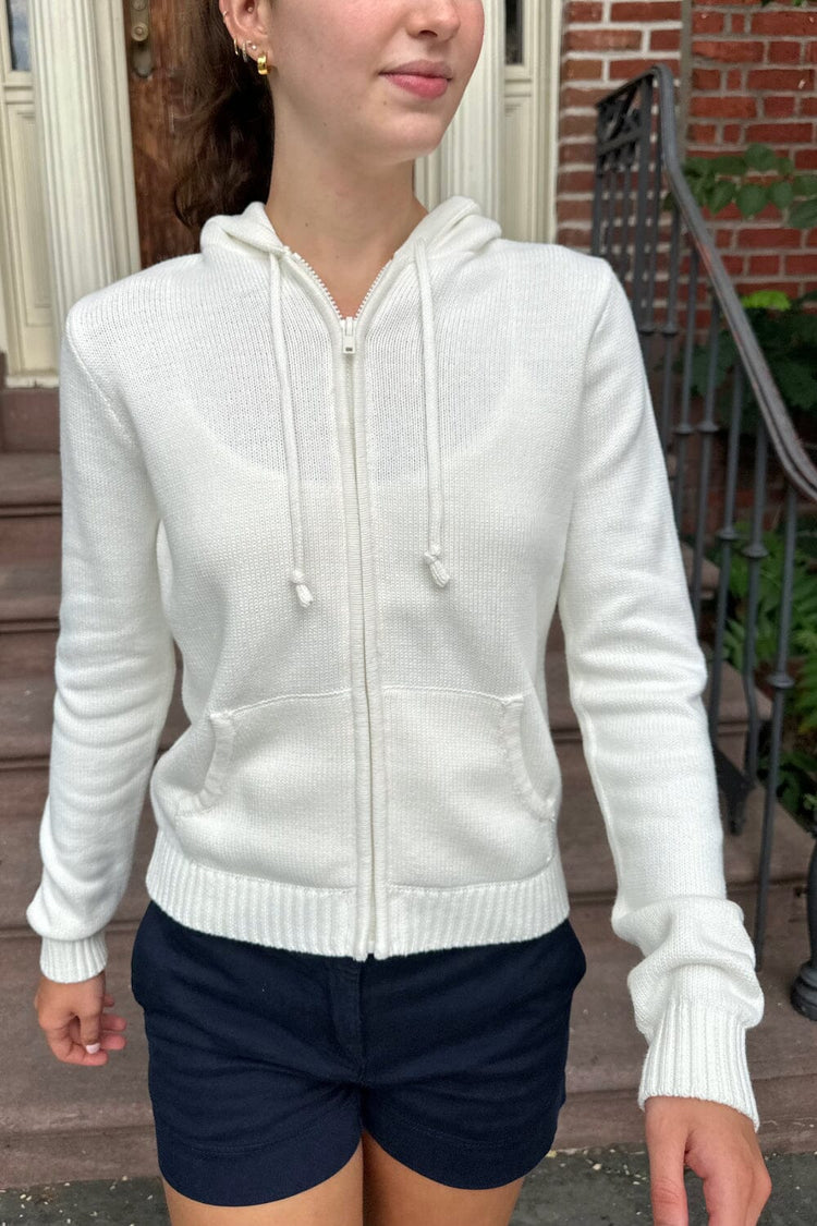 Alana Zip-Up Sweater | Ivory