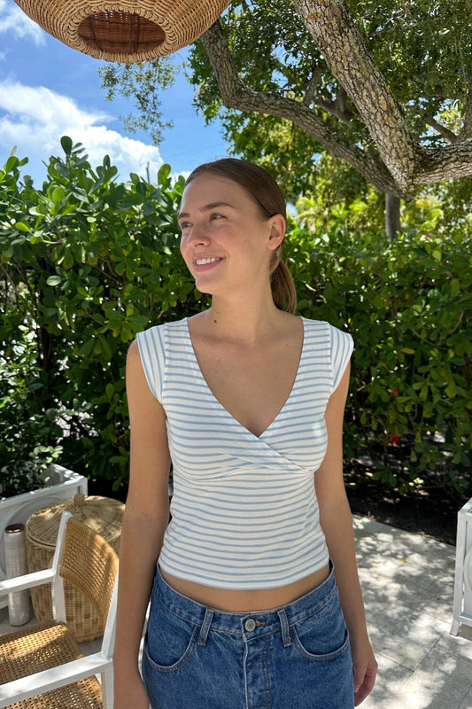Light Sky Blue with White Stripes / XS/S