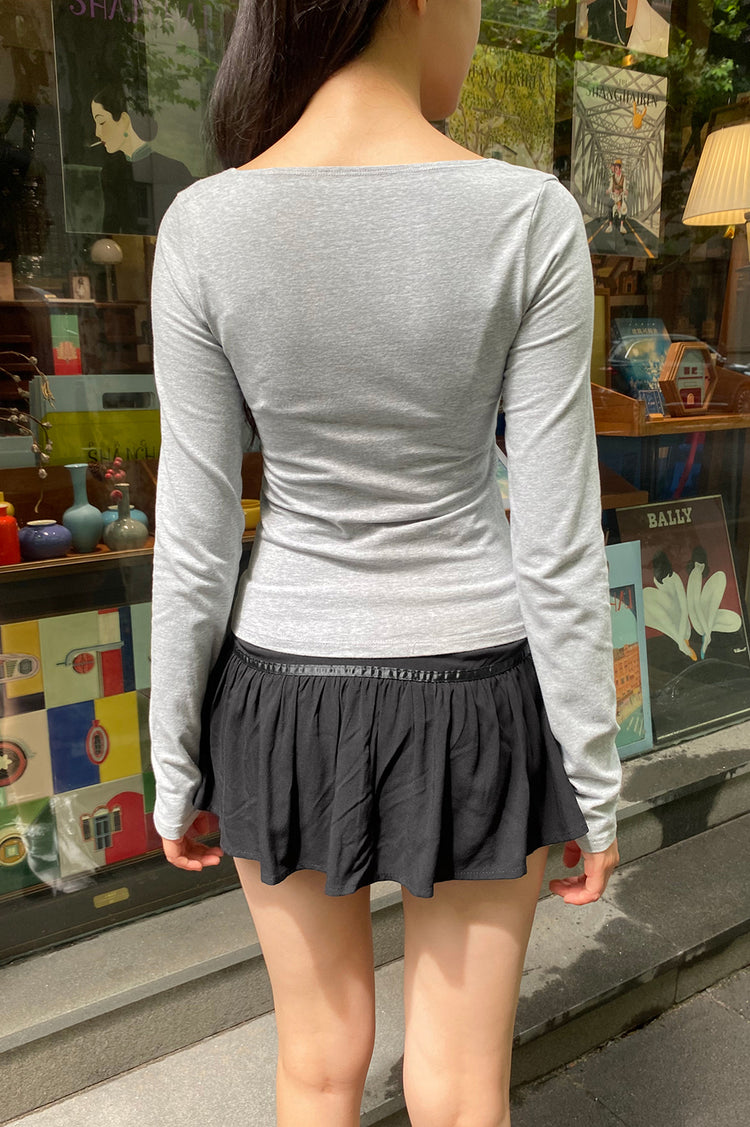 Amara Top | Heather Grey / XS/S