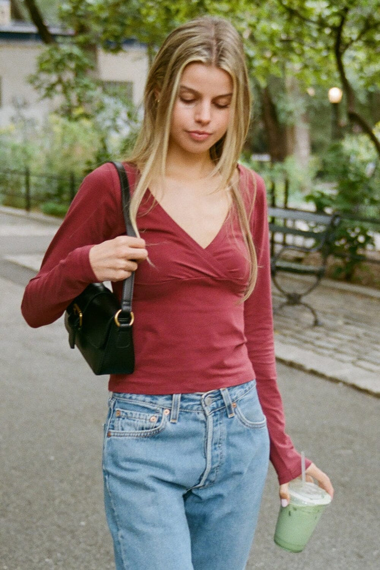 Amara Top | Burgundy / XS/S