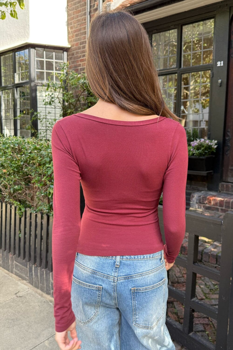 Amara Top | Burgundy / XS/S