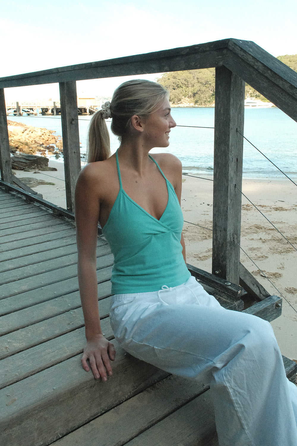 Josie Halter Top | Seafoam Teal / XS/S