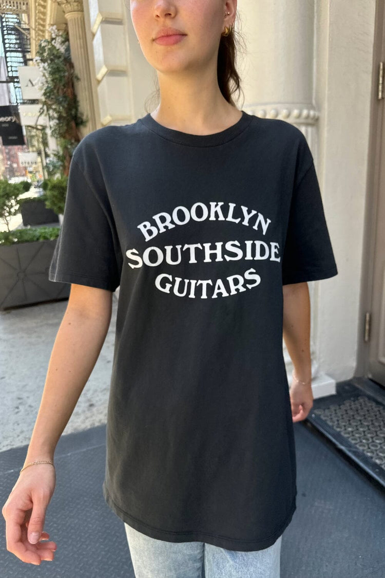 Brooklyn Southside Guitars Tee | Black / Oversized Fit