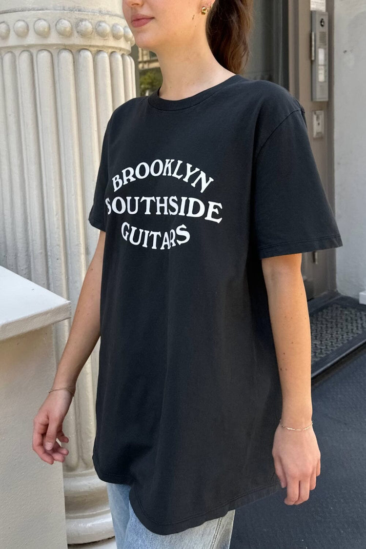 Brooklyn Southside Guitars Tee | Black / Oversized Fit