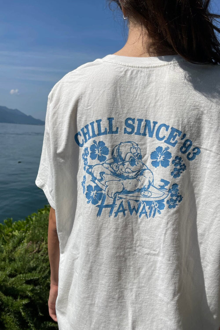 Chill Since Hawaii '93 Oversized Tee | White / Oversized Fit