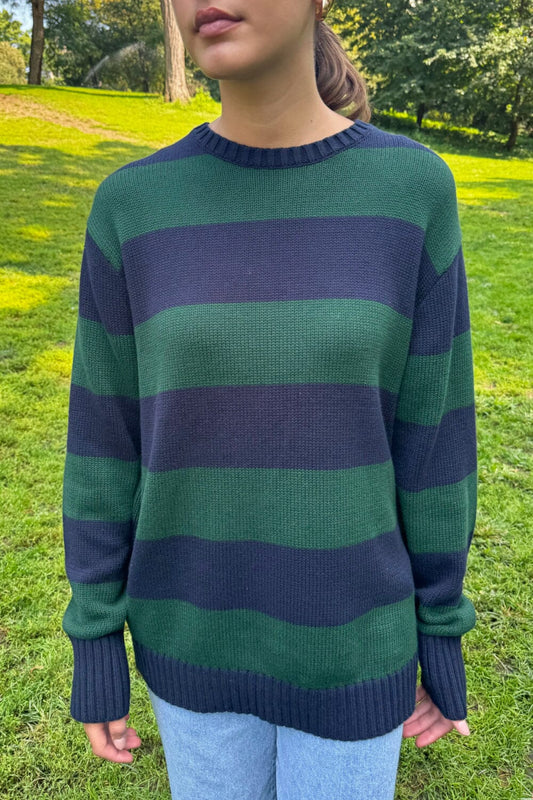 Green Blue Stripe / Oversized Fit