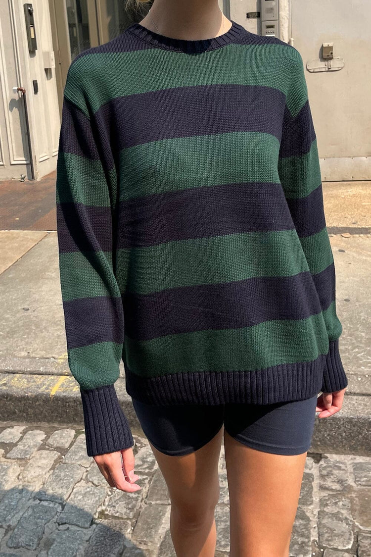 Green Blue Stripe / Oversized Fit