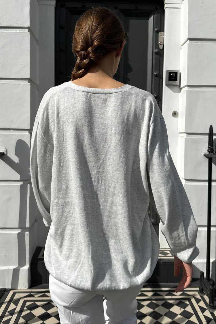 Doreen Knit Cardigan | Silver Grey / Oversized Fit