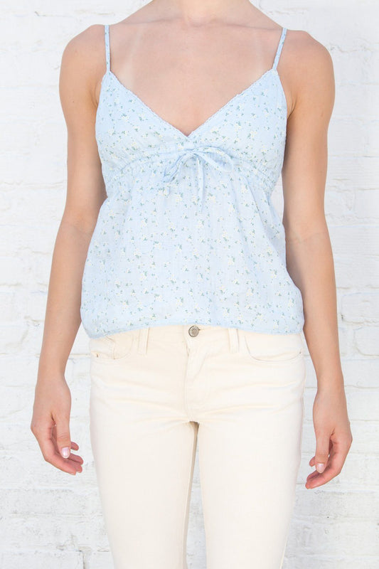 Light Blue with White Daisy Floral / XS/S