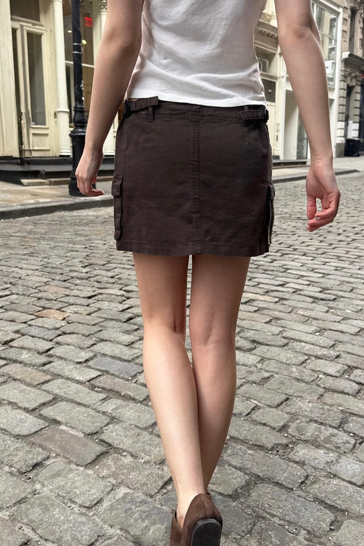 Beverly Cargo Mini Skirt | Mocha / XS/S