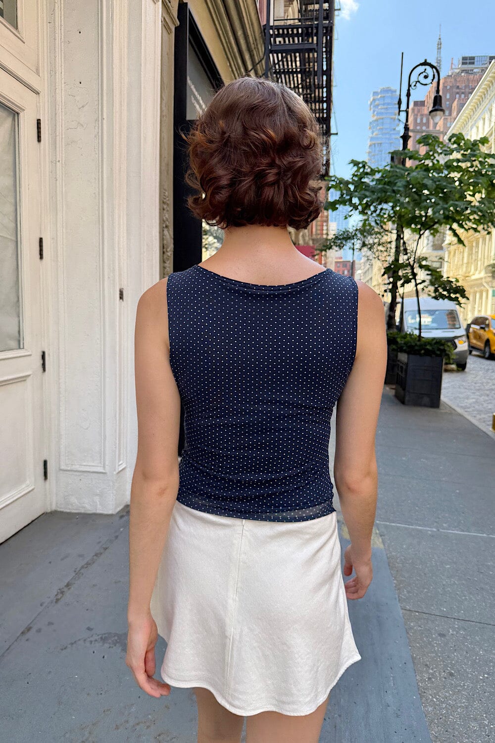 Navy Blue with White Polka Dots / XS/S