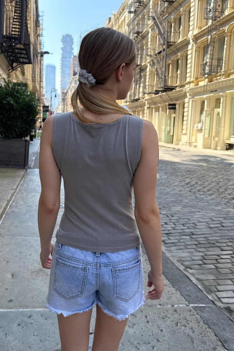 Kathleen Basic Tank | Light Charcoal Grey / XS/S