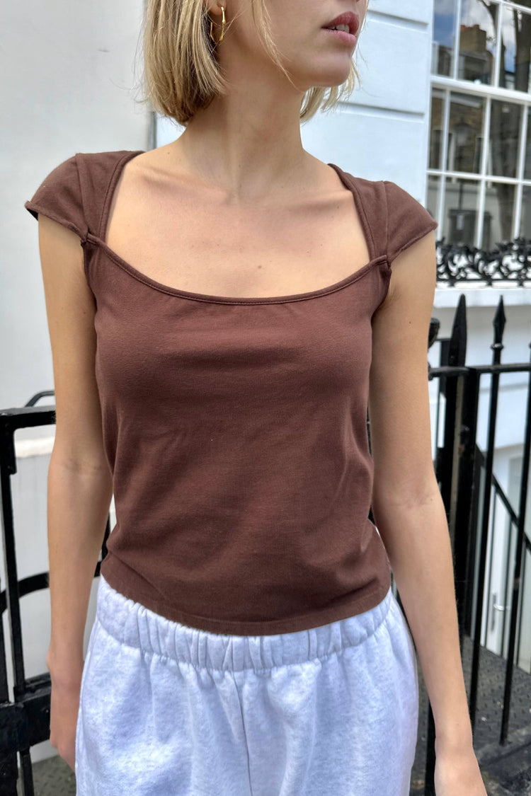 Ella Top | Dark Brown / S