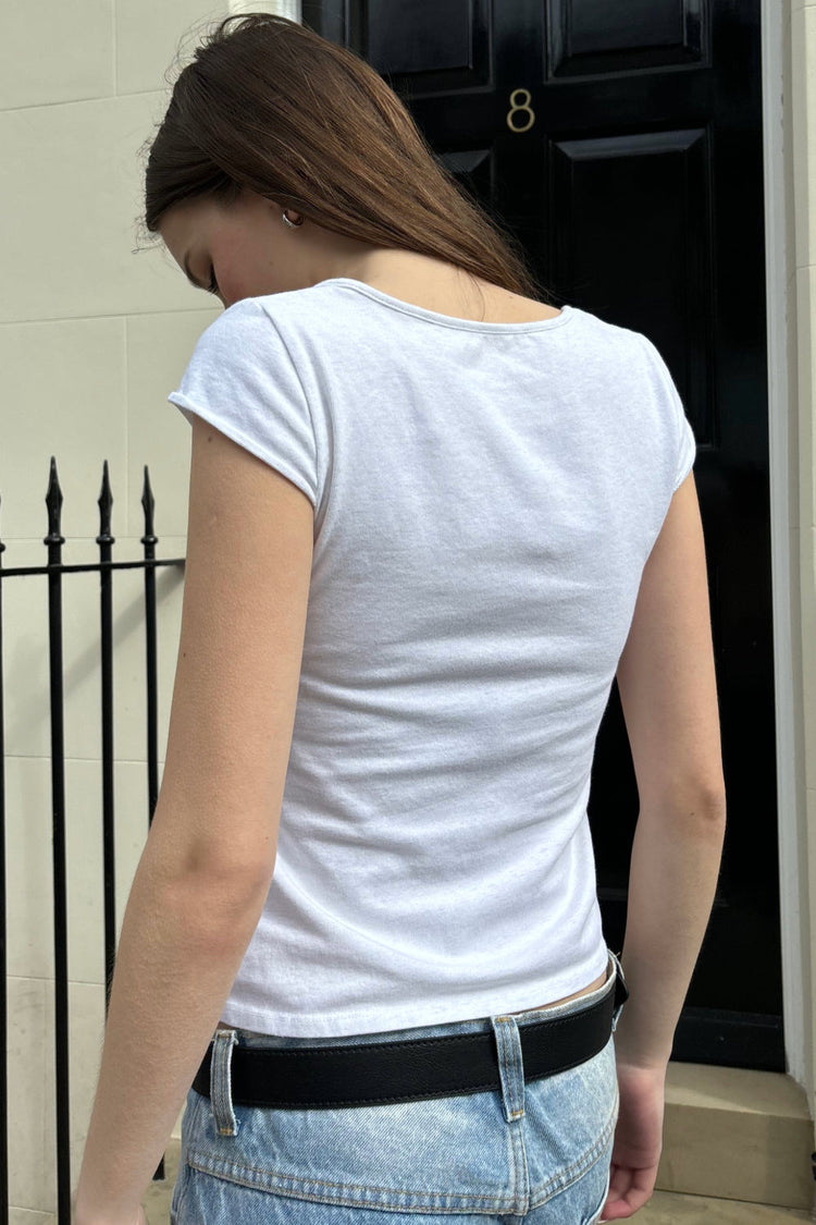 Ella Top | Heather White / S