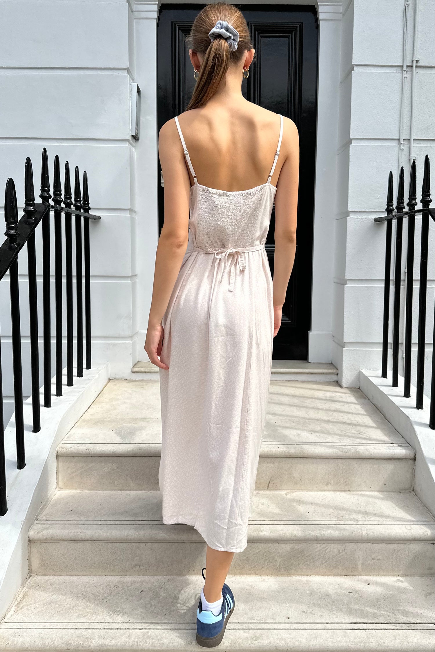 Vivian Floral Dress | Light Pink With White Floral