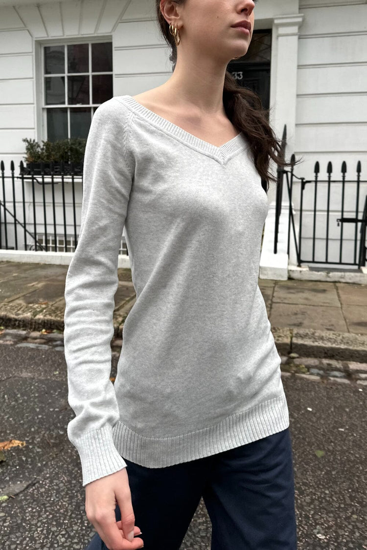 Nikki Sweater | Light Heather Grey