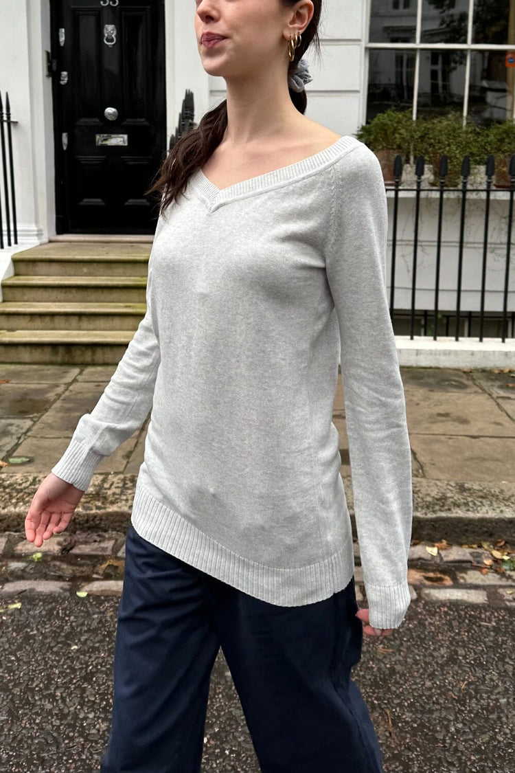 Nikki Sweater | Light Heather Grey